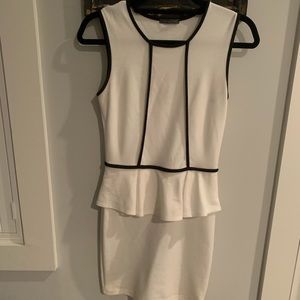 Classic white and black dress- size small